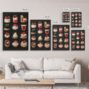 Kawaii Dessert Painting Print, Kitchen Home Decor, Kitchen Wall Art, Minimalist Dining Room Decor, Kawaii Wall Art, Cute Kitchen Decor