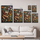 Retro Food Wall Art Canvas Print, Kitchen Decor, Kitchen Painting, Dining Room Painting, Modern Farmhouse Wall Art