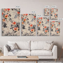 California Poppy Wall Art Framed Canvas Print, Wood Framed Art, Floral Pattern, Flower Painting Farmhouse Wall Art