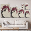 Wabi Sabi Japanese Maple Tree Framed Canvas Print, Minimalist Home Decor, Vertical Living Room Art