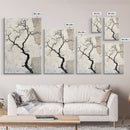 Double Exposure Wall Art - Tree or Cracks - Optical Illusion Wall Art Framed Canvas Print - Wabi Sabi Minimalist Home Decor Art