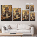 Dapper Rat Gentleman Canvas Print, Wood Framed Wall Art, Rat Painting, Rat Decor, Rat Lover Gift Idea