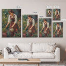 Canvas Art Print - In The Garden - Woman In Garden Painting Wall Art Print - Extra Large Art - Gardening Wall Art - Gardening Gift Idea