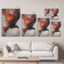 Graffiti Phoenix Canvas Print, Phoenix Painting, Grunge Punk Art, Office Decor, Man Cave Wall Art, Office Decor For Men, Gift For Him