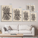 Retro Cinnamon Sticks Canvas Print - Framed Canvas - Minimalist Christmas Art - Boho Christmas Art - Rustic Christmas Art