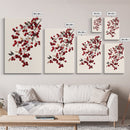 Vintage Holly Berries Canvas Print - Framed Canvas - Minimalist Christmas Art - Boho Christmas Art - Rustic Christmas Art