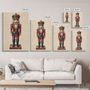 Sketch of a Nutcracker Canvas Print - Framed Canvas - Minimalist Christmas Art - Boho Christmas Art - Rustic Christmas Art