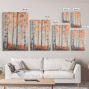 Original Birch Tree Forest Painting Print, Birch Tree Canvas Textured Wall Art Statement Living Room Wall Art Decor Designer Art Custom Art