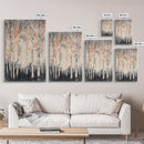 Framed Canvas Print Wall Art Print White Birch Tree Forest Landscape Art Print Minimalist Nature Wall Art Living Room Decor Birch Painting