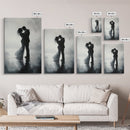 Oil Painting Print Of a Couple Dancing, Wood Framed Wall Art, Wedding Gift Idea, Wedding Decoration, Couple Dancing Art, Couple Painting