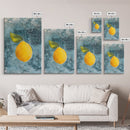 Vintage Lemon Still Life Painting Canvas Print, Framed Art Print Gallery Wall, Lemon Painting, Kitchen Art, Kitchen Food Wall Art