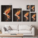Graffiti Punk Art, Phoenix In Flames, Retribution, Framed Canvas Print, The Phoenix, Framed Wall Art, Original Painting Phoenix