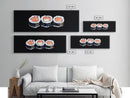 Abstract Sushi Painting Print, Food Art, Framed Canvas Print, Kitchen Decor, Minimalist Kitchen Wall Art, Kitchen Painting, Wall Art For Kitchen