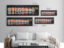 Panoramic Extra Wide Kitchen Wall Art, Sushi Painting Tuna Roll Painting, Modern Art for Kitchen, Kitchen Painting, Dining Room Decor