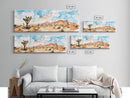 Desert Landscape Painting Print, Pueblo Style Home Decor, Southwestern Farmhouse Painting of Joshua Tree California, Minimalist Decor