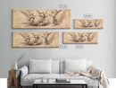 Guardian Angel Painting Print, Angelic Wall Art, Angel Painting, Guardian Angels Print, Original Panoramic Angel Painting, Angel Sketch