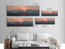 Smoky Mountains Art, Framed Canvas Print, Smoky Mountain Art Panoramic Painting Print, Great Smoky Art, Great Smoky Mountains