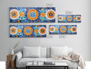 Mosaic Style Abstract Art Print, Sunflowers Mosaic Print, Floral Decor, Flower Abstract Art, Mosaic Wall Art Print, Sunflower Painting