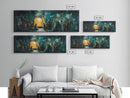 Horizontal Nativity Scene Painting Print, Framed Canvas Print, Nativity Art, Christmas Decor, Traditional Christmas Wall Art