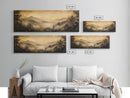 Fog Over The Blue Ridge Mountains Watercolor North Carolina Landscape Wall Art, Appalachian Highlands Canvas Print Nature Fine Artwork