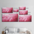Pink Clouds - Framed Canvas Print - Wood Framed Wall Art - Preppy Decor - Preppy Dorm Room Wall Art - Abstract Pink Wall Art