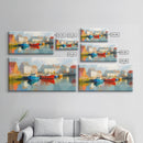 Retro Nantucket Wall Art Framed Canvas Print | Nantucket Oil Painting | Nantucket Decor | Nautical Wall Art | Seascape Painting