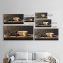 Still Life of FIgs and Cheese - Framed Canvas Print Ready To Hang Wall Art - Oil Painting Of Cheese, Cheese Painting, Kitchen Art