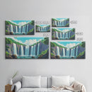 Fantasy Waterfall Painting Print | Fantasy Decor | Magical Enchanted Waterfall Wall Art | Living Room Decor Ready To Hang | Extra Large Art