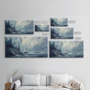 Pirate Ship Off The Coast, Framed Canvas Print, Wood Framed Art, Nautical Decor, Sailboat Painting