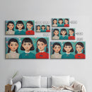Creepy Wall Art Framed Canvas Print, Liminal Art, Liminal Spaces, Creepy Ghost Girls Painting