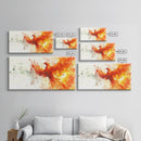 The Phoenix - Watercolor Painting Canvas Print - Phoenix Wall Art