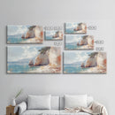 Whimsical Home Decor, Framed Canvas Print, Ireland Painting, Light and Airy Home Decor, Light Art, Nautical Seascape Landscape Painting