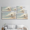 Lone Palm Tree on a Desert Island, Beach Painting Canvas Print, Nautical Landscape Painting, Beach Wall Art, Travel Gift, Vacation Gift