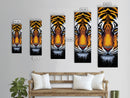 Fierce Tiger Face Framed Canvas Print, Bold Animal Wall Art, Wildlife Decor Above Couch Art, Statement Piece Christmas