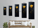 Golden Rose Painting Framed Canvas Print Elegant Art Nouveau Flower Decor, Rose Painting, Yellow Flower Canvas, Living Room Botanical Prints