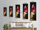 Radiant Red Gemstone Framed Canvas Print Gemstone Painting Moody Art Original Artwork Above Bed Wall Art Gift Idea