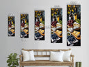 Framed Canvas Print Cheese and Wine Scene Painting Kitchen Wall Art Farmhouse Decor Rustic Art Culinary Print