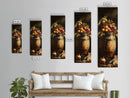 Still Life Oil Painting Print of Fruit and a Wine Barrel, Wine Room Art, Wine Cellar Art, Bar Decor, Tall Skinny Art, Skinny Vertical Art