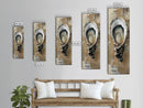 Koi Fish Framed Canvas Print Long Narrow Wall Art Zen Decor Coastal Decor Whimsical Art Tall Skinny Art for Bedroom Above Bed