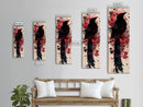 Framed Canvas Print Rustic Bird Art Southwest Style Raven Painting Tall Narrow Art Statement Piece Bedroom Art Halloween Fall Decor