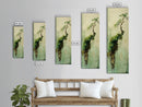 Framed Canvas Print Wabi Sabi Botanical Art Mossy Tree Artwork Unique Nature Decor Tall Skinny Art Wabi Sabi Wall Art Living Room Accent