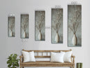 Framed Canvas Print Tall Skinny Art with Rustic Wildflower Painting, Botanical Wall Art, Wabi Sabi Art, Living Room Decor, Gift Idea Her