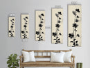 Framed Canvas Print Cherry Blossom Painting Black and White Floral Art, Wabi Sabi Decor, Japanese-Inspired Wall Art, Skinny Canvas Gift