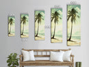 Framed Canvas Print Tall Palm Tree Art Coastal Cowgirl Wall Art, Beach Living Room Decor, Tropical Nautical Art, Skinny Wall Canvas Print