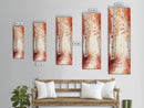 Framed Canvas Print Autumn Birch Tree Painting, Rustic Forest Scene, Cozy Fall Wall Art, Living Room Decor, Nature-Inspired Gift