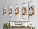 Phoenix Rising Art Firebird Canvas Print, Tall Skinny Art, Framed Option Available, Mythical Creature Wall Art, Unique Bedroom Decor