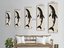 Majestic Humpback Whale in Striking Monochrome Ink Style – Sophisticated Canvas Print for Marine Life Enthusiasts and Nautical Wall Decor