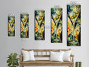 Vibrant Geometric Martini Glass, Abstract Cocktail Art, Mosaic Wall Art Canvas Print, Modern Bar Decor, Martini Wall Art