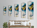 Martini Glass with Bold Blues, Watercolor Cocktail Art, Moody Martini Wall Art Canvas Print, Espresso Martini Wall Art, Modern Decor