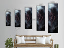 Cthulu Cosmic Horror Wall Art Canvas Print - Tall Skinny Narrow Wall Art - Accent Piece - Halloween Decor - Cosmic Horror Painting